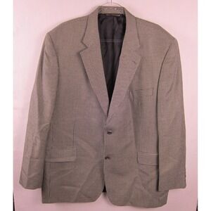 Jack Victor Loro Piana 100% Cashmere Blazer Jacket Mens 42 Herringbone Beige
